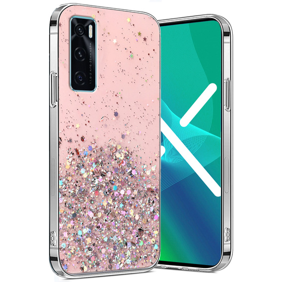 Чoхол до Vivo S7E/ Y73S/ Y70/ V20 SE, Glittery, рожевий