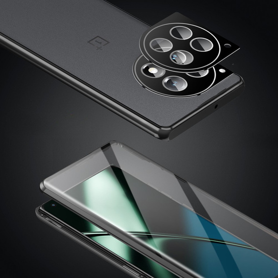 Чехол для OnePlus 12 5G, Magnetic Dual Glass, чёрный