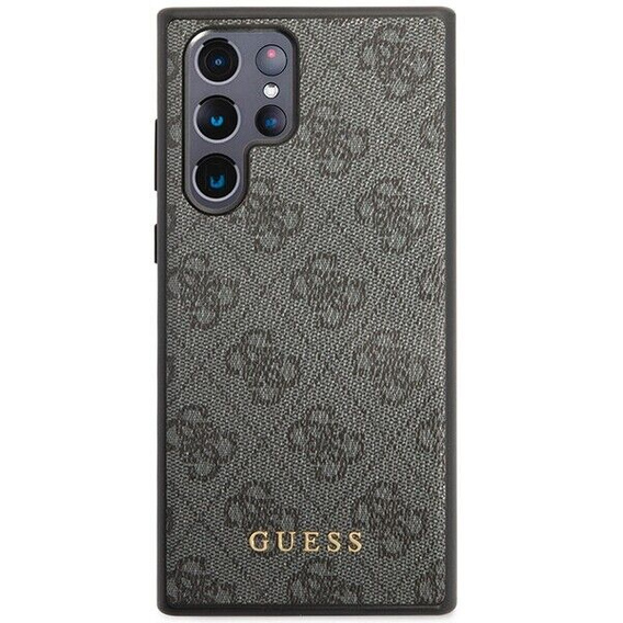 Чoхол GUESS до Samsung Galaxy S24 Ultra, 4G Metal Gold Logo, сірий