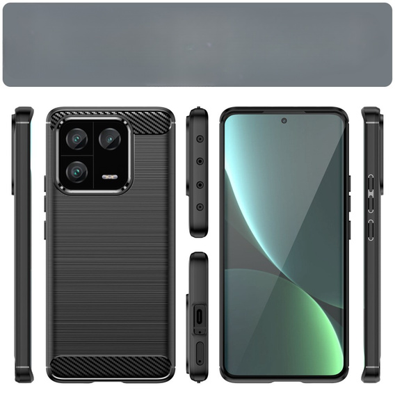 Чехол до Xiaomi 13 Pro, Carbon, чёрный