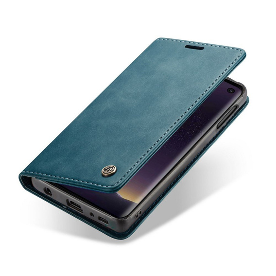 Чехол CASEME для Samsung Galaxy S10E, Leather Wallet Case, синий