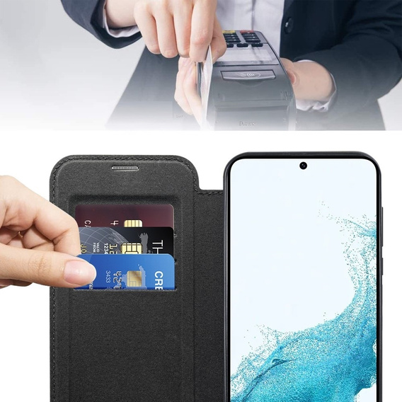 Чохол-книжка для Samsung Galaxy S22 5G, RFID Wallet MagSafe CamShield, чорний