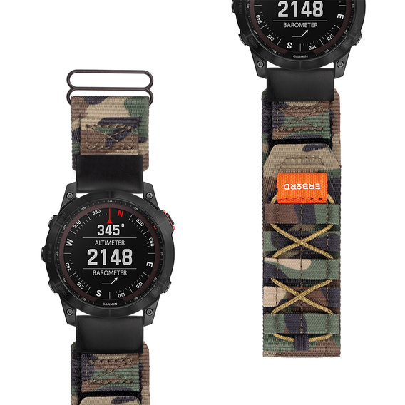 Нейлоновый ремешок ERBORD Runner Quickfit для часов Garmin Fenix 5/6/6 PRO/7 Forerunner 965/955/945