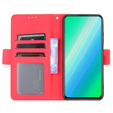 Откидной чехол для Oppo A17, Card Slot, красный