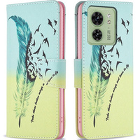 Чохол-книжка для Motorola Edge 40 5G, Wallet, feather, м'яти