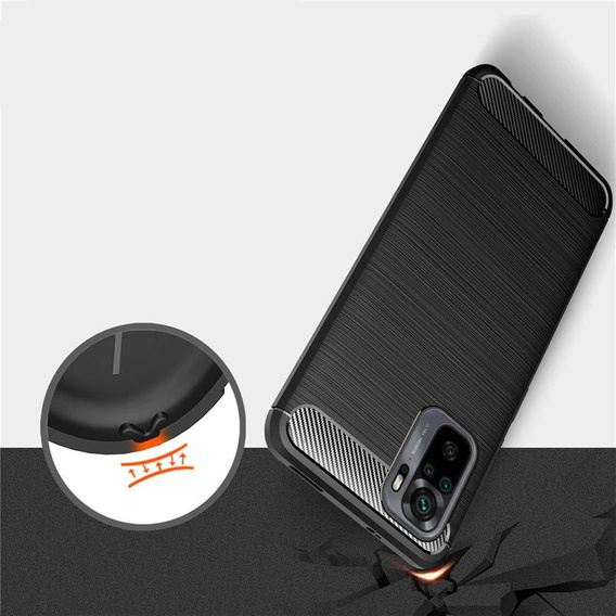 Чoхол до Xiaomi Redmi Note 10 / 10S, Carbon, чорний