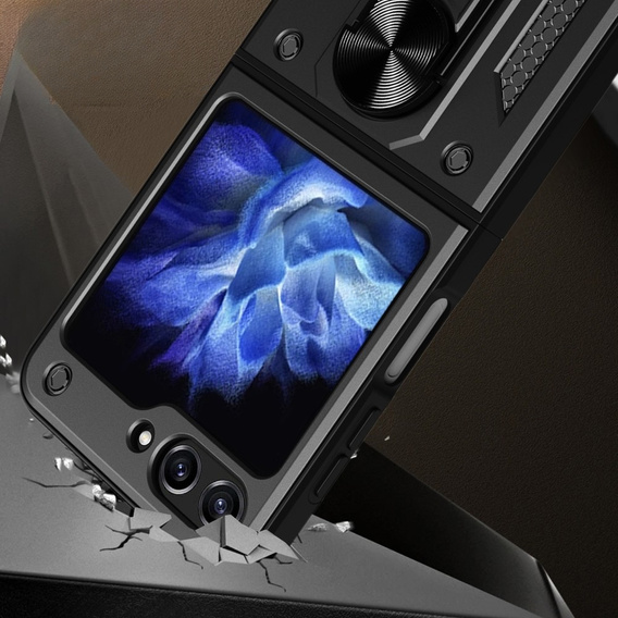 Бронированный Чехол до Samsung Galaxy Z Flip5 5G, Nox Case Ring, чёрный