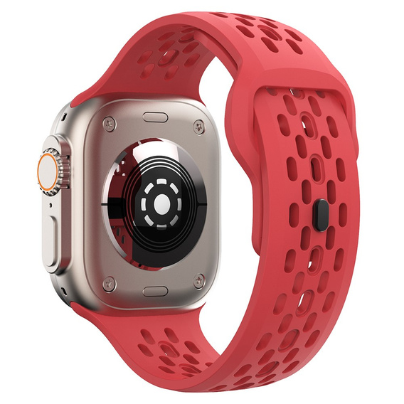 Силиконовый ремешок для Apple Watch 1/2/3/4/5/6/7/8/SE/ULTRA 42/44/45/49MM, красный