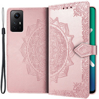 Чохол-книжка для Xiaomi Redmi Note 12S, Mandala, рожевий rose gold