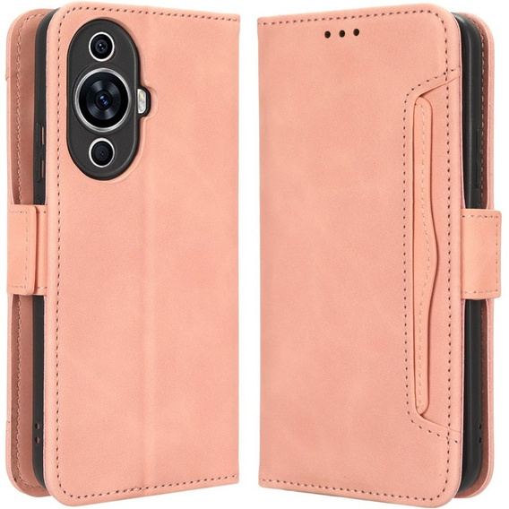 Футляр з клапаном для Huawei Nova 11 Pro, Card Slot, рожевий