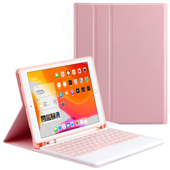 Чохол + клавіатура iPad Pro 11 2021 / 2018, iPad Air 10.9 4 2020 / 5 2022, Pen Slot, рожевий rose gold