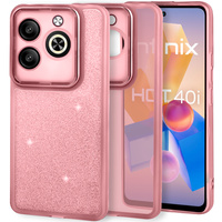 Чехол до Infinix Hot 40i, Glittery Powder, розовый