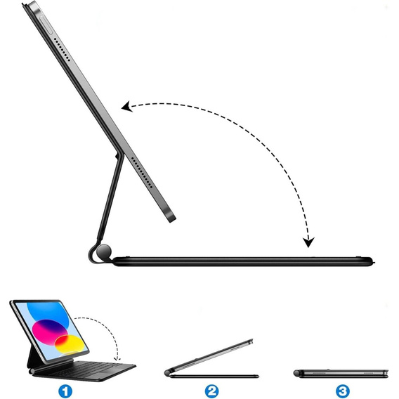 Чохол-клавіатура Dracool для iPad 10.9" 2022 (10 gen.), чорний