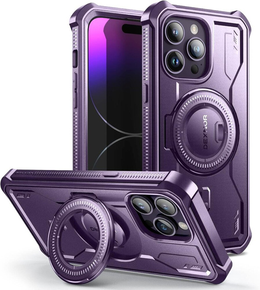Броньований чохол для iPhone 14 Pro Max, Dexnor Full Body for MagSafe, фіолетовий