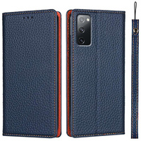 Шкіряний чохол для Samsung Galaxy S20 FE, ERBORD Grain Leather, темно-синій