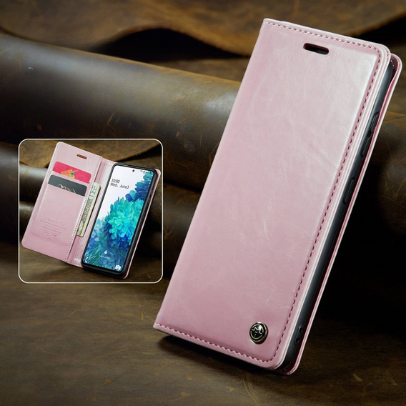 Чохол-обкладинка CASEME для Samsung Galaxy S20 FE / 5G, Waxy Textured, рожевий rose gold