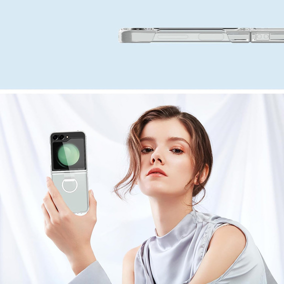 Чехол-держатель Ring Holder для Samsung Galaxy Z Flip5 5G, прозрачный