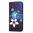 Откидной чехол для Samsung Galaxy M15 5G, Wallet, Blue Flower