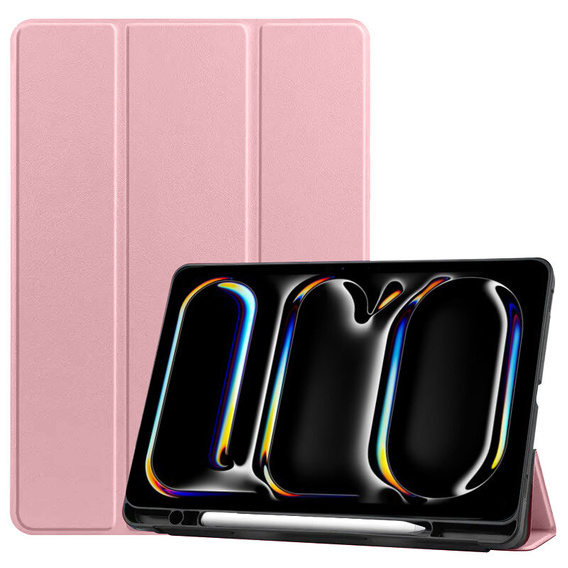 Чехол для iPad Pro 11 2024, Smartcase с местом для стилуса, розовый