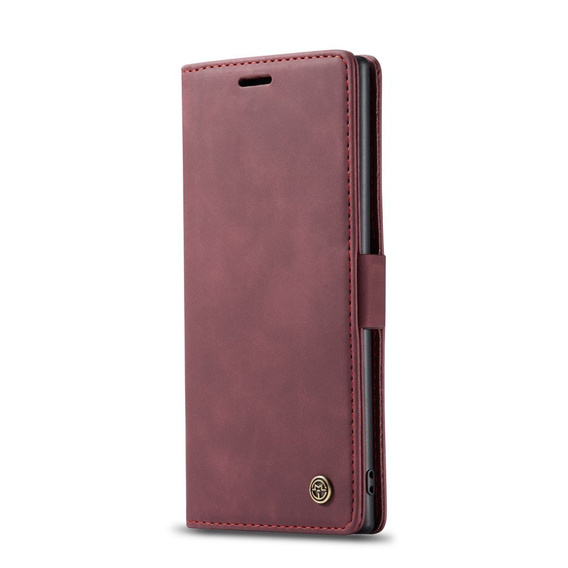 Чехол CASEME для Samsung Galaxy Note 10 Plus/5G, Leather Wallet Case, красный