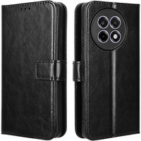 Откидной чехол для OnePlus 13R, Crazy Horse Wallet, чёрный