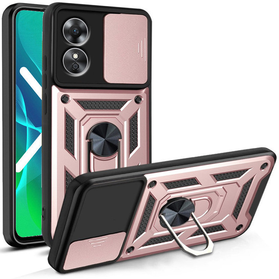 Чехол NOX Camera Slide Oppo A17, CamShield Slide, розовый rose gold