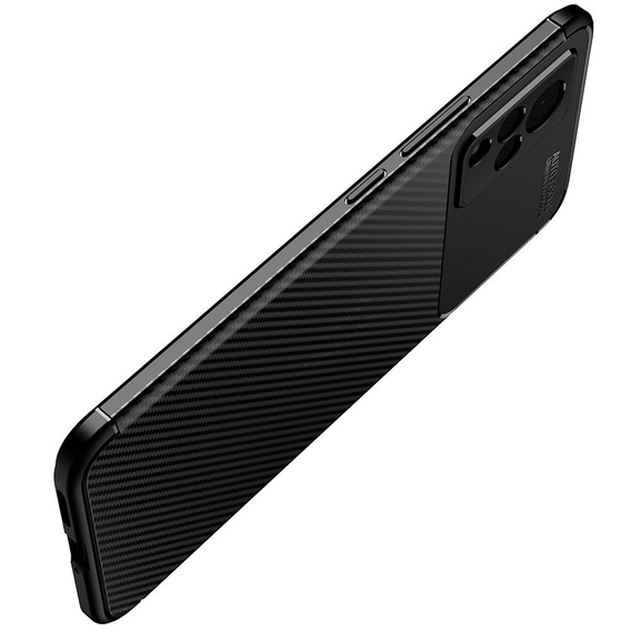 Чехол до Vivo V21 5G, Carbon Gel, чёрный