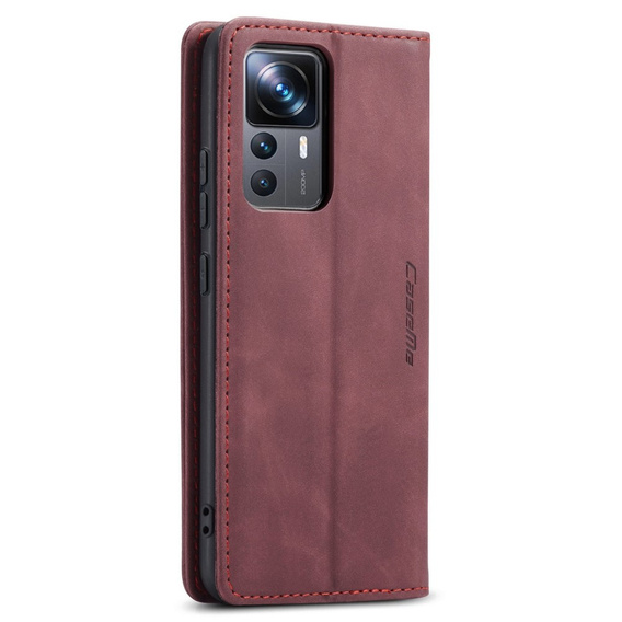 Чехол CASEME для Xiaomi 12T / 12T Pro, Leather Wallet Case, красный