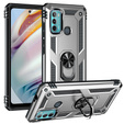 Броньований Чoхол до Motorola Moto G60, Nox Case Ring, сріблястий