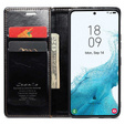 Флип-кейс CASEME для Samsung Galaxy S22, Waxy Textured, чёрный