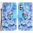 Откидной чехол для Samsung Galaxy M15 5G, Wallet, Flower and Butterfly