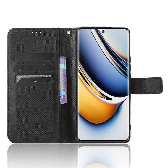 Откидной чехол для Realme 11 Pro 5G / Pro+ 5G, Wallet Smart Magnet, чёрный