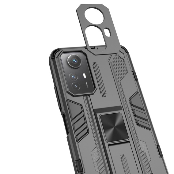 Чехол до Xiaomi Redmi Note 12S 4G, Military kickstand, чёрный