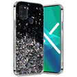 Чoхол до Samsung Galaxy A21S, Glittery, чорний