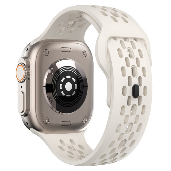 Силиконовый ремешок для Apple Watch 1/2/3/4/5/6/7/8/SE/ULTRA 42/44/45/49MM, бежевый