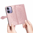 Откидной чехол для Oppo A40 / Oppo A40m, Mandala, розовый rose gold