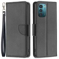 Откидной чехол для Nokia G11 / G21, Litchi Wallet Case, чёрный