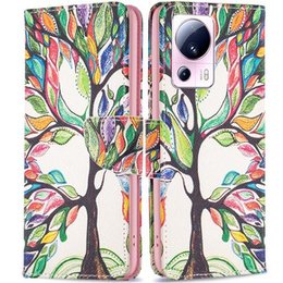 Откидной чехол для Xiaomi 13 Lite, Wallet, tree of life, белый