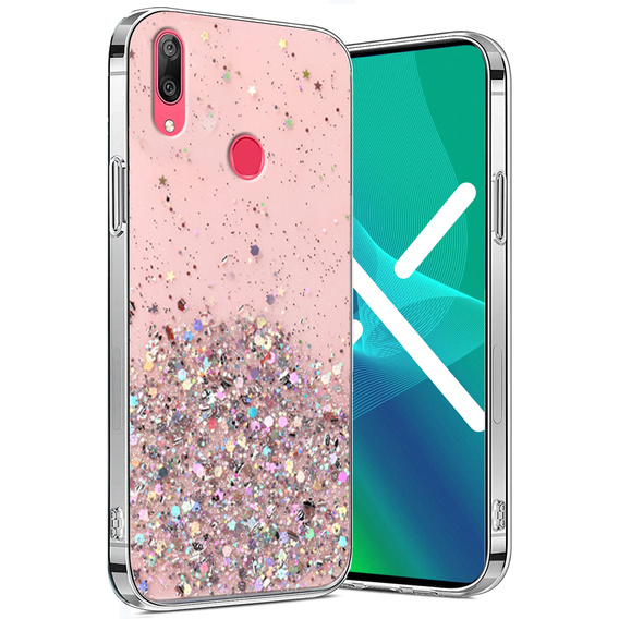 Чoхол до Huawei Y7 2019, Glittery, рожевий