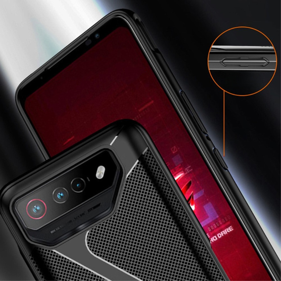 Чoхол до ASUS ROG Phone 8 Pro, Carbon Gel, чорний