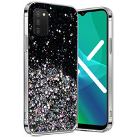 Чoхол до Samsung Galaxy A03s, Glittery, чорний