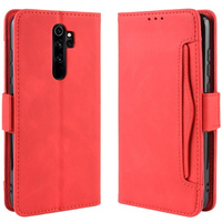 Откидной чехол для Xiaomi Redmi Note 8 Pro, Card Slot, красный