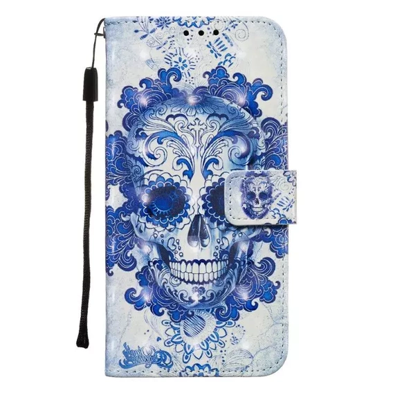 Откидной чехол для Xiaomi Redmi Note 4X, Flexi Book, skull flower