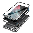 Чехол для Samsung Galaxy S23 Ultra, Magnetic Dual Glass, серебряный