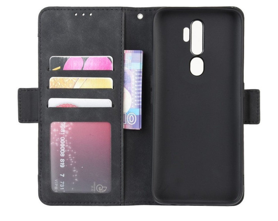 Футляр з клапаном для Oppo A9 2020/A5 2020, Card Slot, чорний