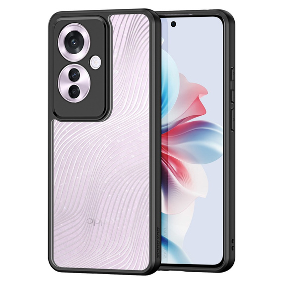 Чехол DuxDucis для Oppo Reno 11F 5G, Aimo case, прозрачный / черный