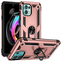 Бронированный Чехол до Motorola Edge 20 Lite, Nox Case Ring, розовый rose gold