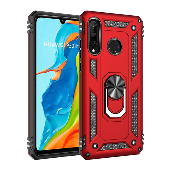 Броньований Чoхол до Huawei P30 Lite, Nox Case Ring, червоний