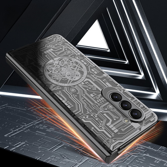 Чохол для Samsung Galaxy Z Fold 5 5G, Mechanical Legend, чорний