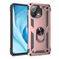 Броньований Чoхол до Xiaomi Mi 11 Lite / Mi 11 Lite 5G / 11 Lite 5G NE, Nox Case Ring, рожевий rose gold